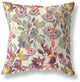 26" Orange Green Florals Indoor Outdoor Zippered Throw Pillow