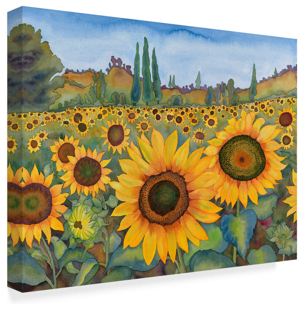 "Sunflower Fields" by Carissa Luminess, Canvas Art
