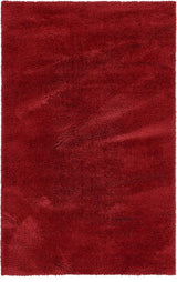 Unique Loom Red Studio Solid Shag 5' 0 x 8' 0 Area Rug