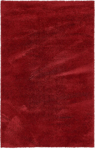 Unique Loom Red Studio Solid Shag 5' 0 x 8' 0 Area Rug