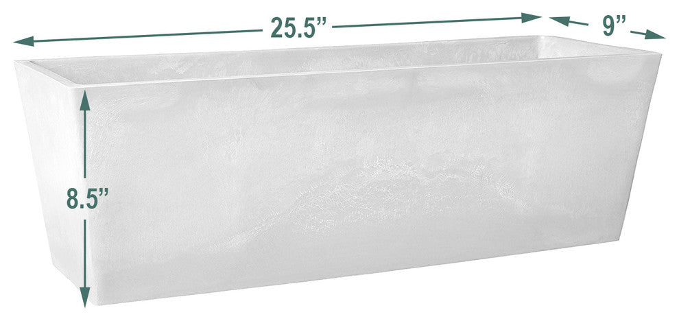 Simplicity Window Box, Cement Color, Large