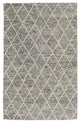 Classic Home Diamond Looped Wool Gray 8x10 Rug