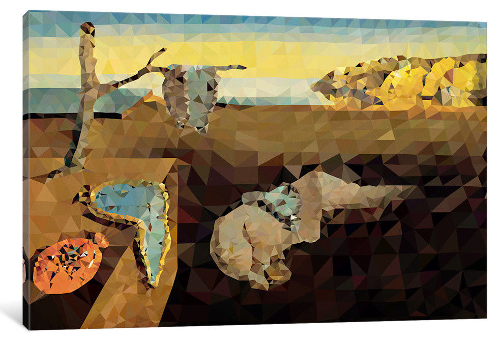 "Melting Clocks" by 5by5collective, Canvas Print, 18"x12"