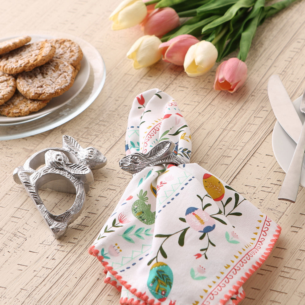 Silver Rabbit Napkin Ring (Set of 4)