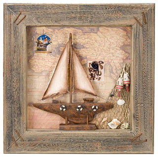 Framed Sailboat Wall Plaque