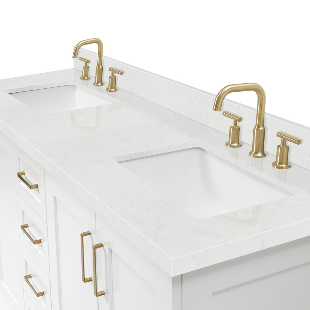 Ariel Taylor 72" Double Rectangular Sinks Bathroom Vanity