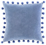 Surya Serengeti Denim Pillow Shell With Polyester Insert 20"H X 20"W