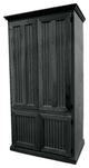 Extra Wide Coastal Kitchen Pantry Cabinet, Iron Ore