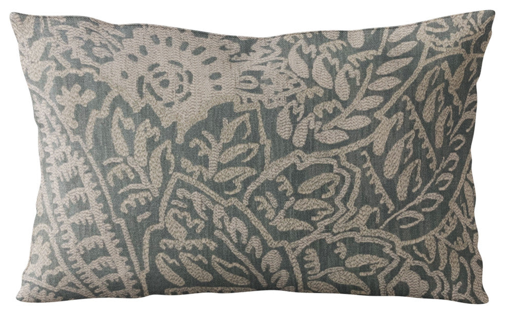 Plutus Gray Festive Jacquard Luxury Throw Pillow, 20"x36"