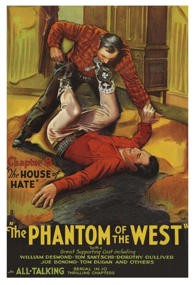 "Vintage Westerns: Phantom of the West -  House of hate" Print, 22"x32"