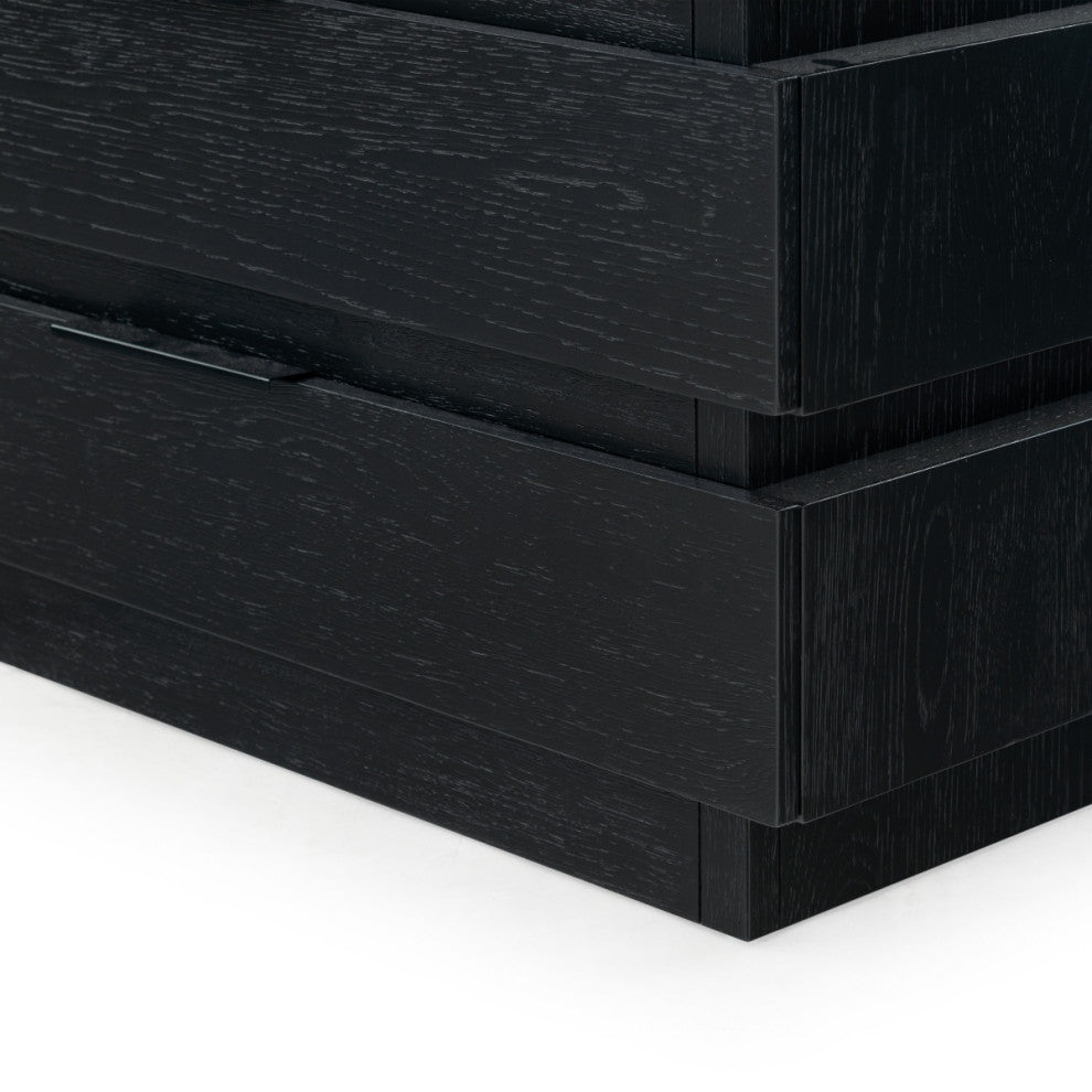 Safavieh Couture Titus 3 Drawer Stacked Chest, Black