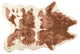 4'x5' Faux Cow Hide Brown and Ivory Area Rug