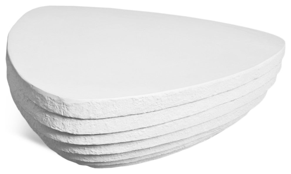 Outdoor Modern White Step Coffee Table