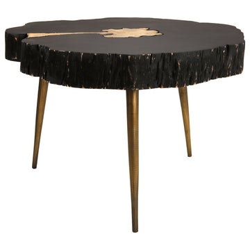 TOV Furniture Timber Black and Brass Coffee Table