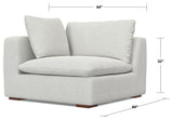 Jasmine Right-Arm Sofa Module in Performance Fabric, Cloud Gray