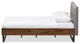 Mitchell Walnut Wood Gray Fabric Dark Bronze Metal Full Platform Bed