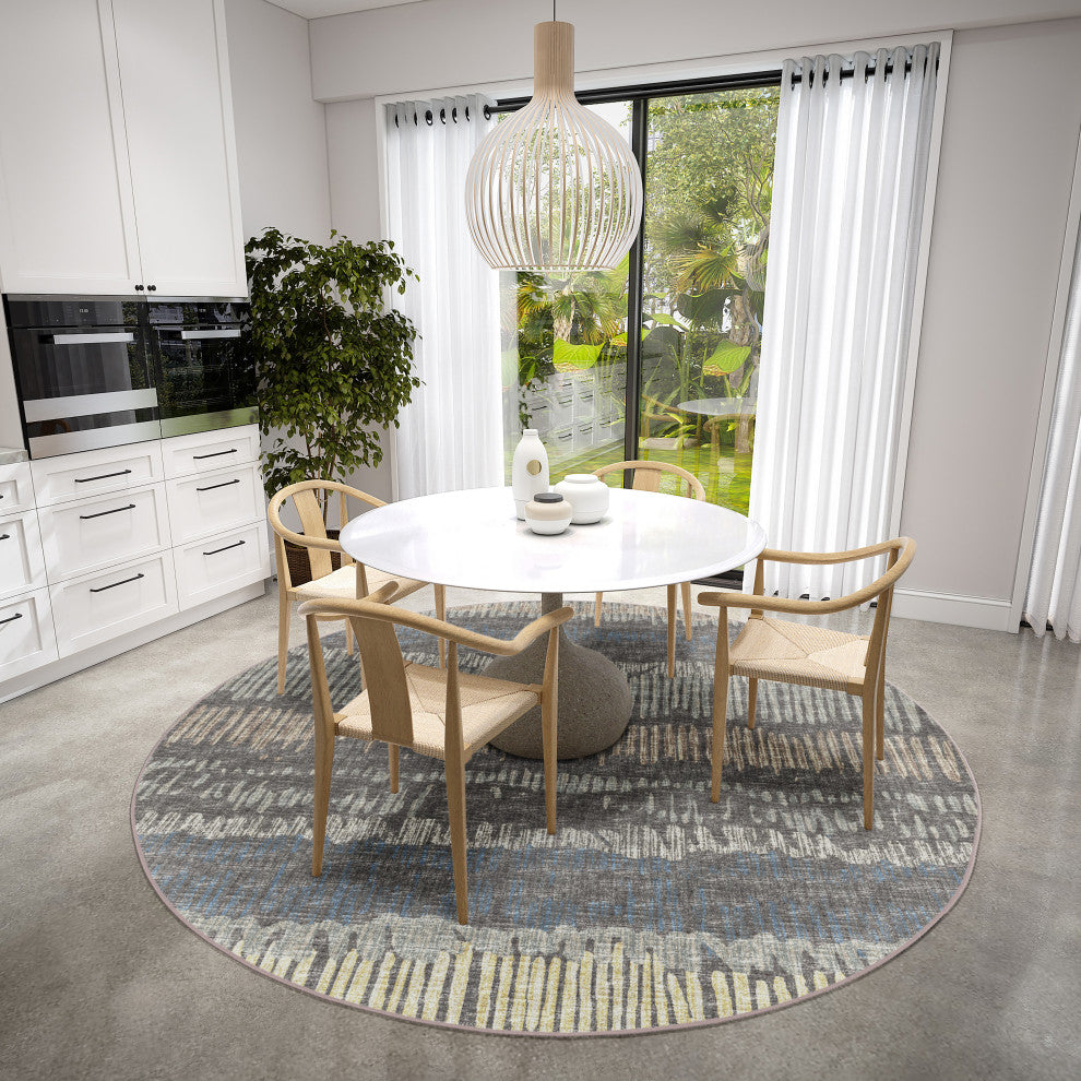 Dalyn Winslow WL4 Charcoal 10'x10' Round Rug
