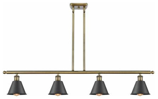 Innovations 516-4I-AB-M8-BK 4-Light Island Light, Antique Brass