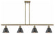 Innovations 516-4I-AB-M8-BK 4-Light Island Light, Antique Brass