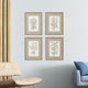 Botanical Plants Art, 4-Piece Set