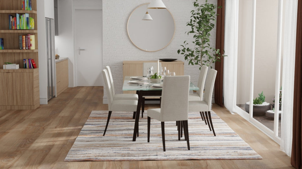 Odera R39MQ Modern/Global Rug, Ivory/Multi, 10'x14'