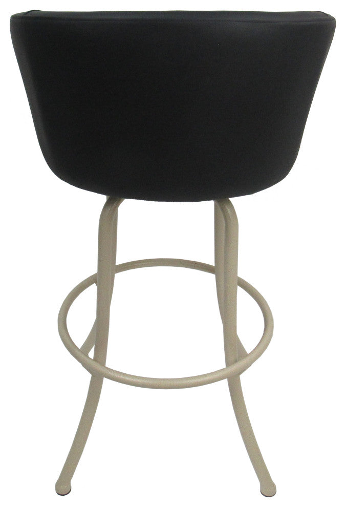 Swivel Counter Metal Pub Set - Joey Stools 26" or 30", Black Lava - Beige, 30", Crackle