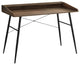 Computer Desk, Home Office, Laptop, Storage Shelves, 48"L, Work, Metal, Brown