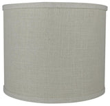 Classic Drum Burlap Lampshades, Cream, 12"