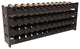 48-Bottle Scalloped Wine Rack, Pine, Black + Satin