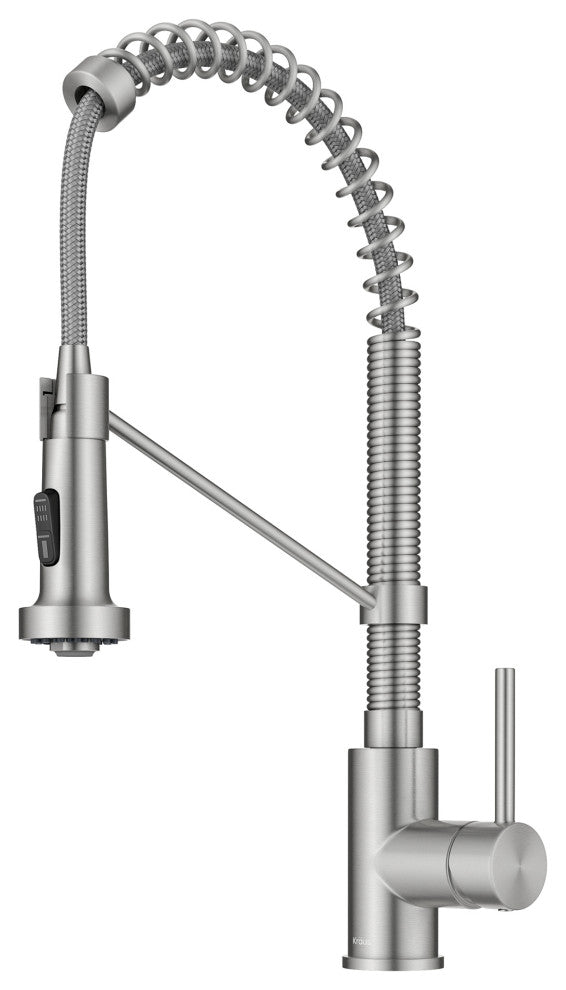 Bolden Commercial Style 2-Function Pull-Down 1-Handle 1-Hole Kitchen Faucet, Stainless Steel