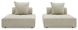 Divani Casa Mondo - Modern 2 Seat Modular Beige Fabric Sectional