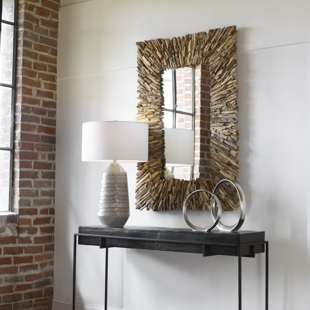 Uttermost Teak Branch Rectangular Mirror 09783