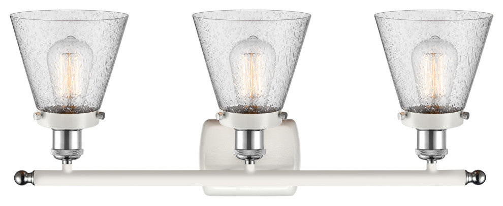 Innovations 916-3W-WPC-G64-LED 3-Light Vanity Light, White, Polished Chrome
