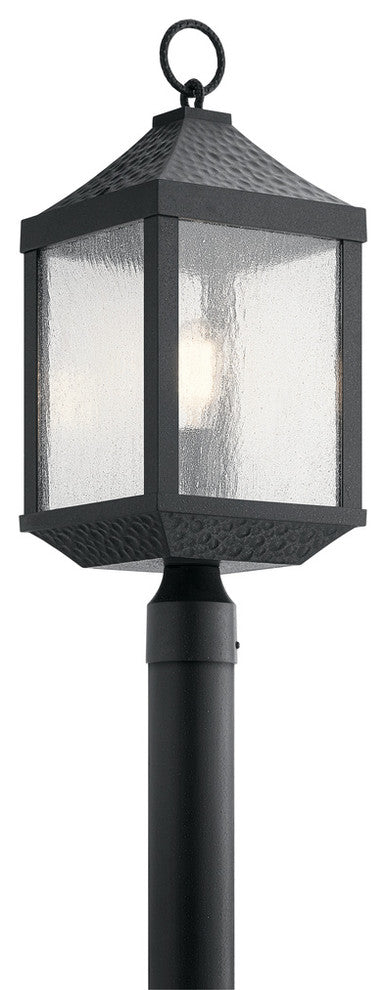 Outdoor Post Mount 1-Light, Distressed Black
