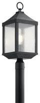Outdoor Post Mount 1-Light, Distressed Black