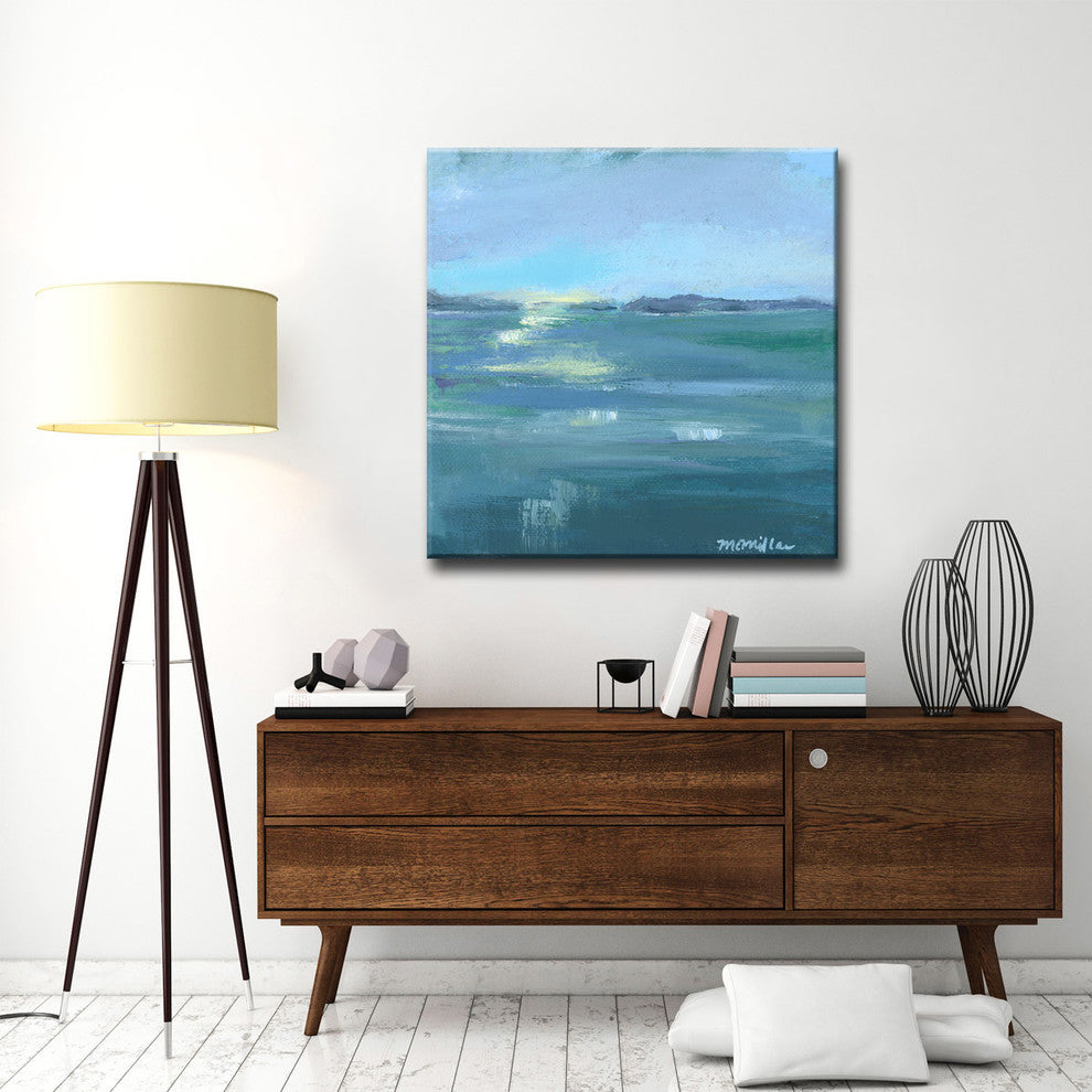 Dusk on the Water' Ready2HangArt Canvas by Leslie Owens, 16"x16"