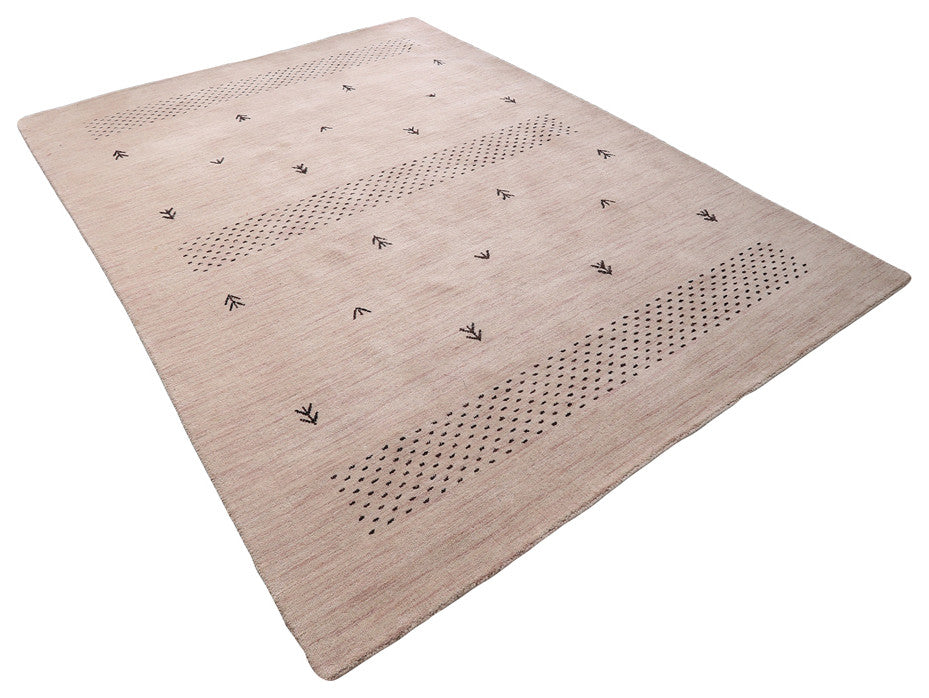 HAND KNOTTED LOOM WOOL ECO-FRIENDLY AREA RUGS - Rectangle, Beige, Contemporary