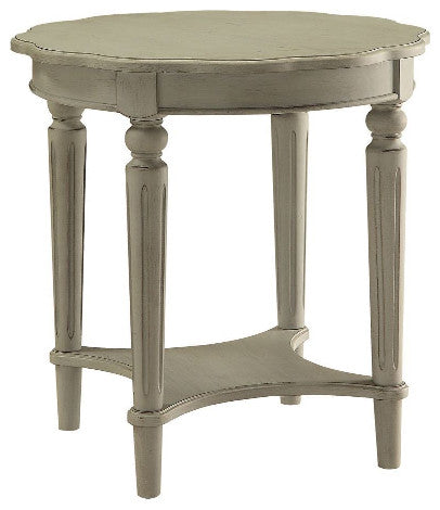 24"x24"x24" Antique Slate Solid Wood End Table