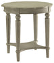 24"x24"x24" Antique Slate Solid Wood End Table