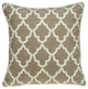 HomeRoots 20" x 0.5" x 20" Transitional Beige and White Pillow Cover