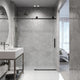 VIGO Elan Frameless Sliding Shower Door, V-Motion, Clear Glass, Stainless Steel, 68" to 72" W X 76" H