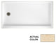 Swan 60x32x4 Solid Surface Shower Base, Left Drain, Golden Steppe