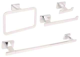 Chicago Series Polished Nickel Bathroom 4 Piece Accessory Set (18)
