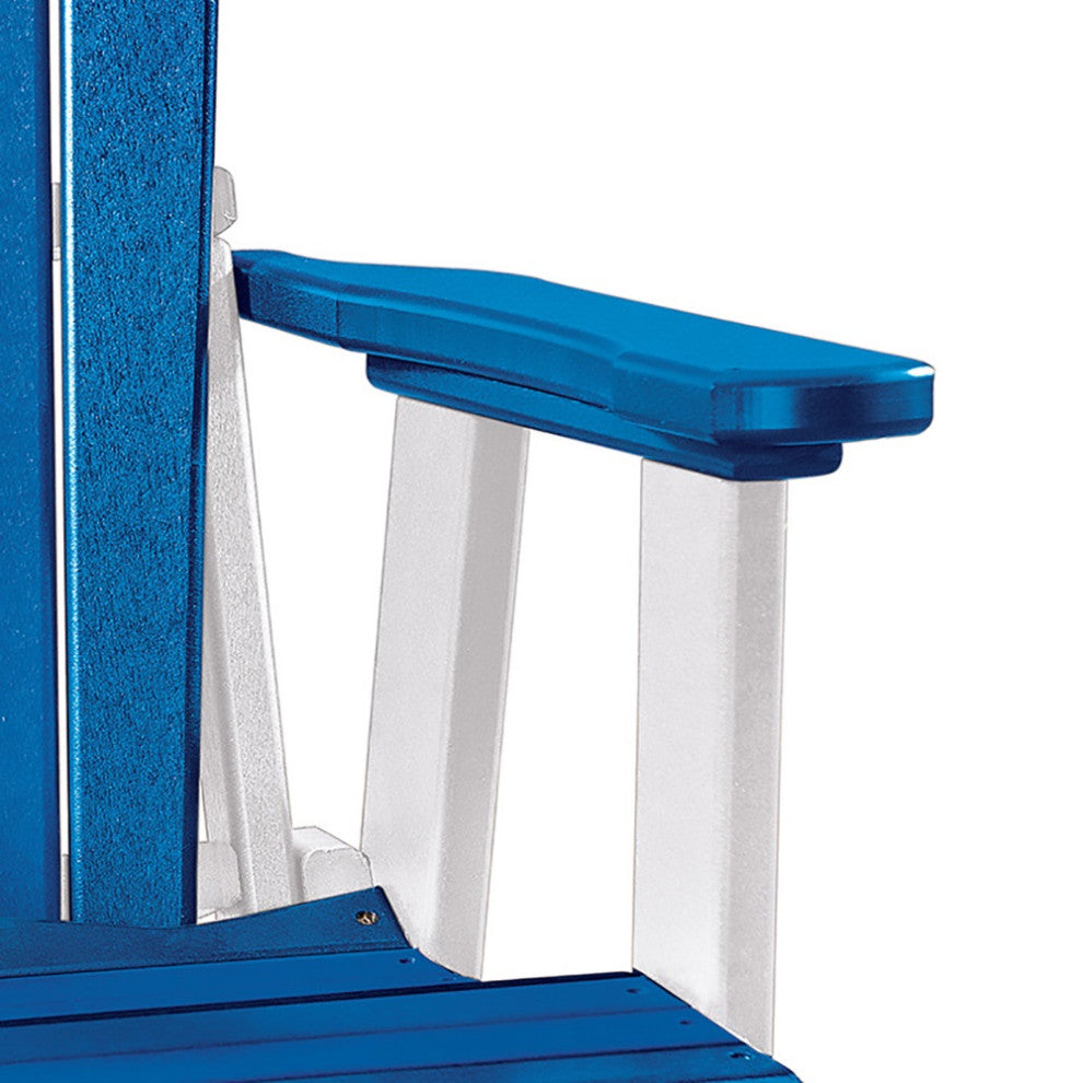 OS Home and Office Model 511BW Fan Back Chair Made, the USA- Blue, White Base