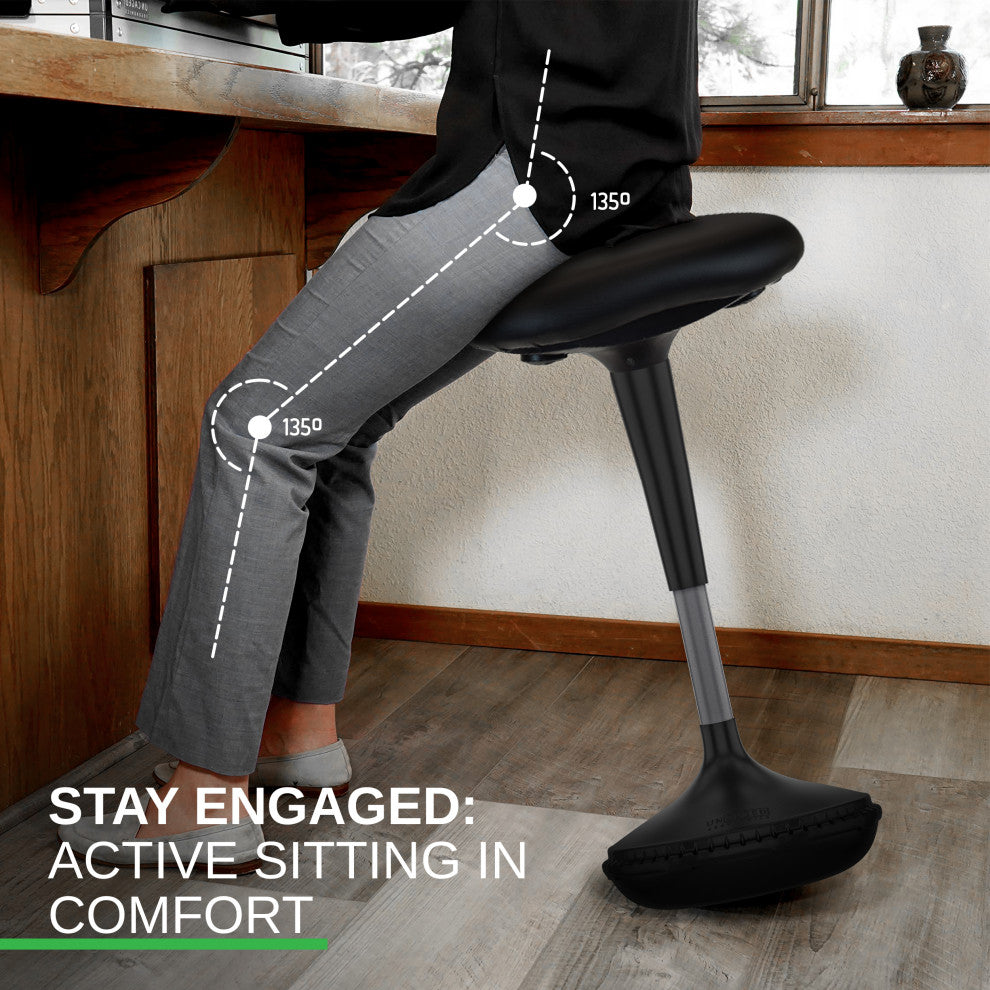 Wobble Stool Adjustable Height Active Sitting Balance Chair For Office Stand Up
