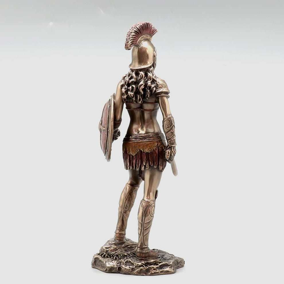 Amazon Warrior Wielding Sword And Shield -  Classic Statue Sculpture