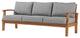 Lounge Sofa, Wood, Brown Natural Gray, Modern, Outdoor Patio Balcony Garden