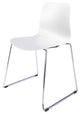 Hebe Series Shell Side Chairs With Steel Wire Metal Legs, Set of 2, White