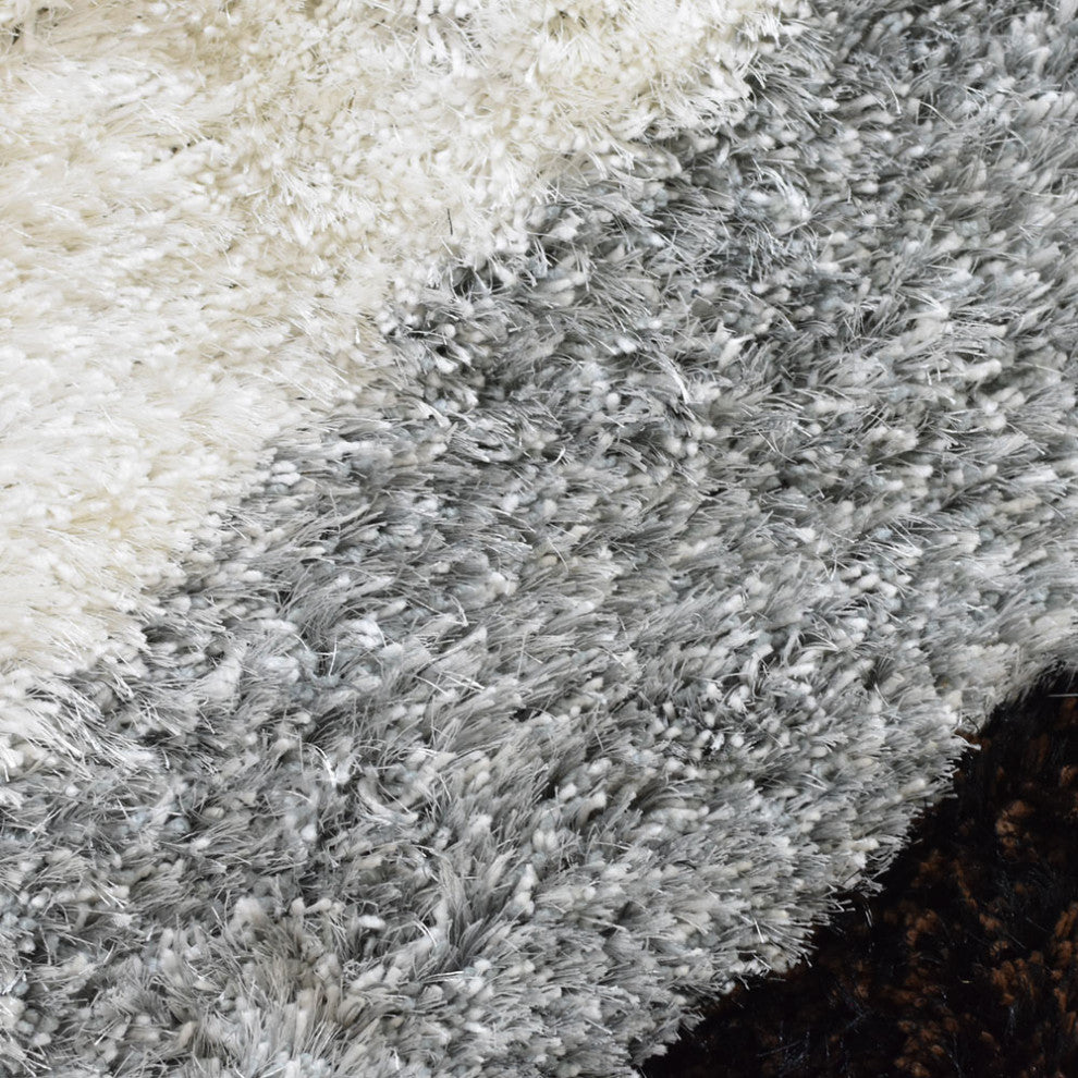 HAND TUFTED SHAG POLYESTER ECO-FRIENDLY AREA RUGS -Multicolor,Contemporary