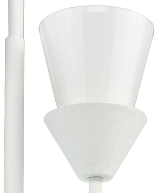 Pinellas Collection 6-Light Contemporary Chandelier, White Plaster